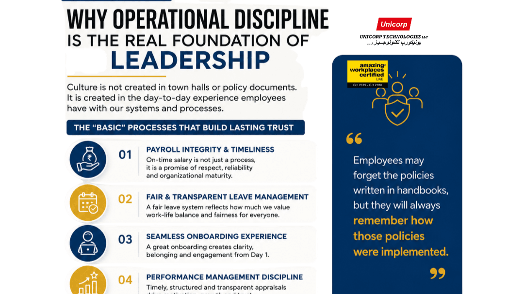 Why Operational Discipline is the Real Foundation of Leadership @Unicorp